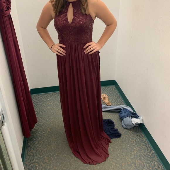 Merlot Bridesmaid Dress From Davids 
